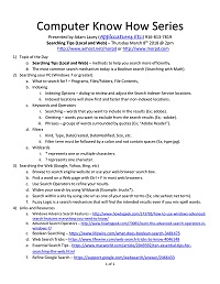 Searching Tips (Local and Web) Handout
